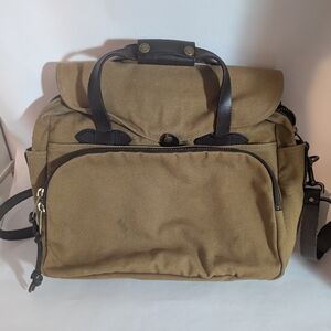 Vintage Filson Original Twill Briefcase Tan